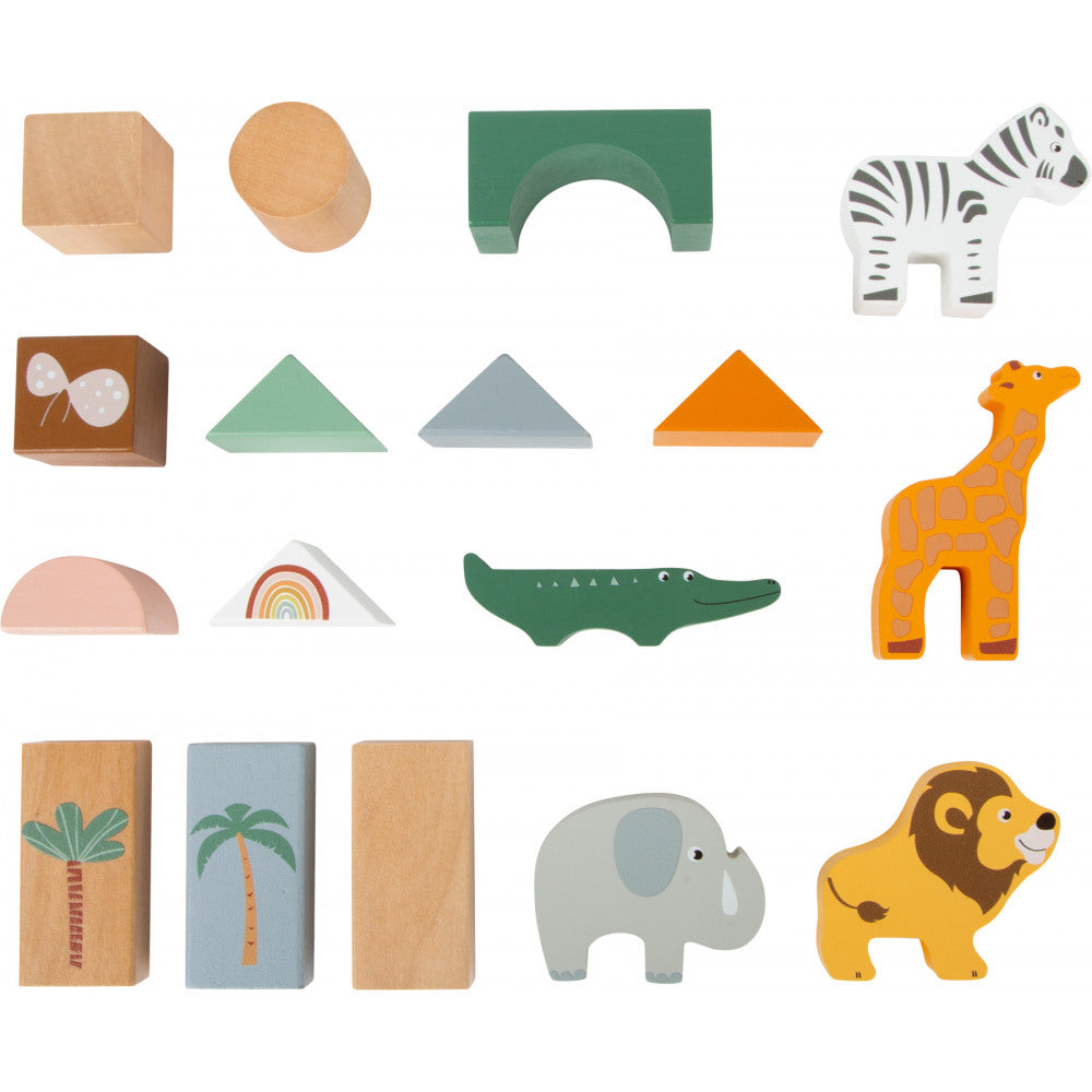 Wooden building blocks "Safari"